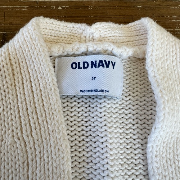 Old Navy yellow dress, navy romper, with cream sweater, all are size 3T - Picture 11 of 14